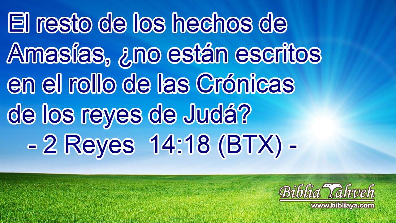 El resto de los hechos de Amasías, ¿no están escritos en el rollo de las Crónicas de los reyes de Judá?