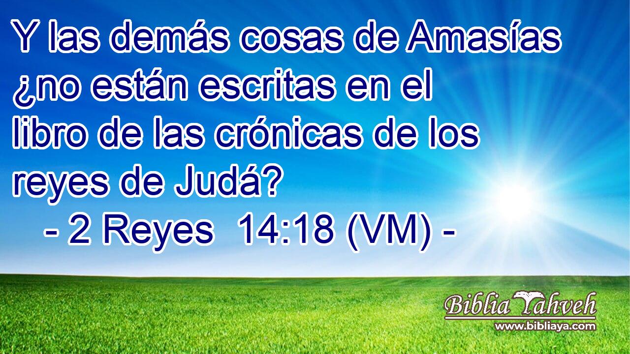  Y las demás cosas de Amasías ¿no están escritas en el libro de las crónicas de los reyes de Judá? 