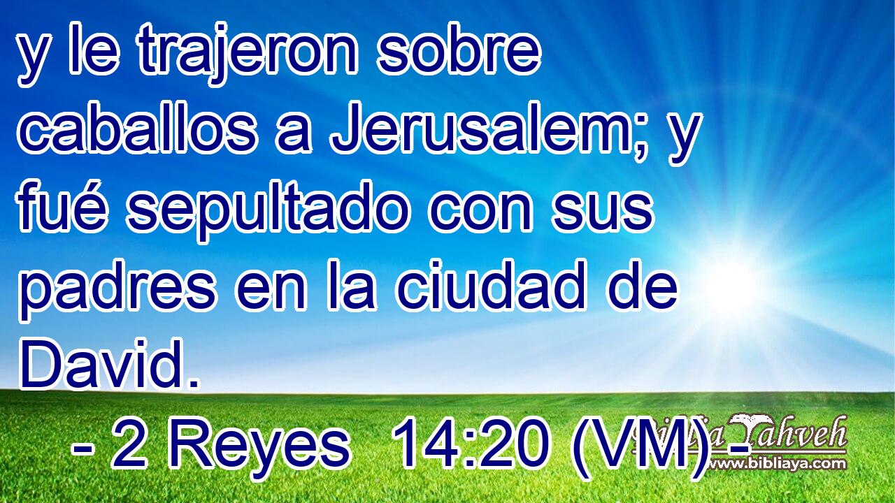  y le trajeron sobre caballos a Jerusalem; y fué sepultado con sus padres en la ciudad de David. 