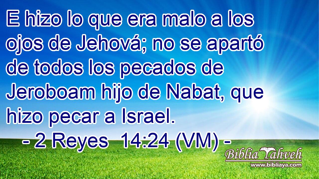  E hizo lo que era malo a los ojos de Jehová; no se apartó de todos los pecados de Jeroboam hijo de Nabat, que hizo pecar a Israel. 
