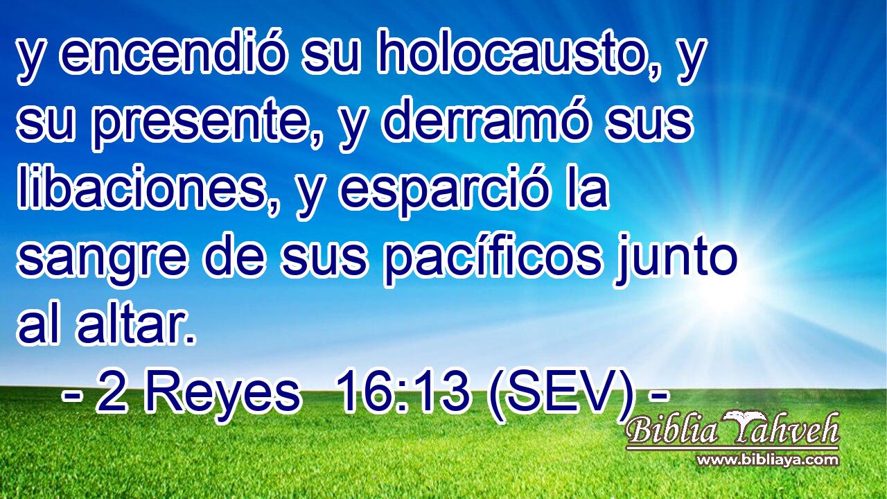 y encendió su holocausto, y su presente, y derramó sus libaciones, y esparció la sangre de sus pacíficos junto al altar.