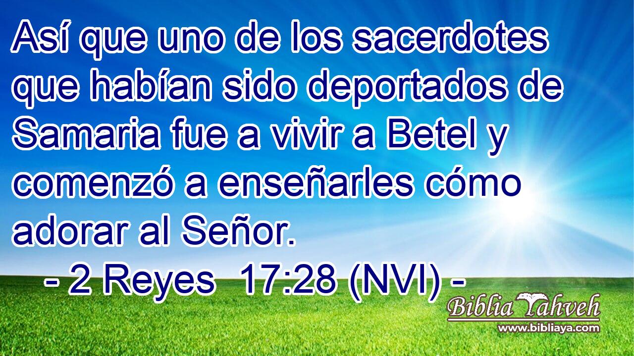  Así que uno de los sacerdotes que habían sido deportados de Samaria fue a vivir a Betel y comenzó a enseñarles cómo adorar al Señor. 