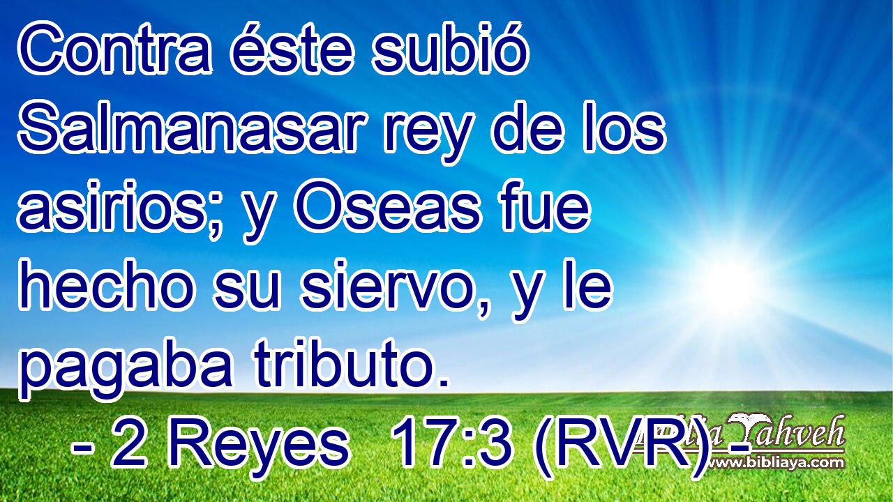 Contra éste subió Salmanasar rey de los asirios; y Oseas fue hecho su siervo, y le pagaba tributo.