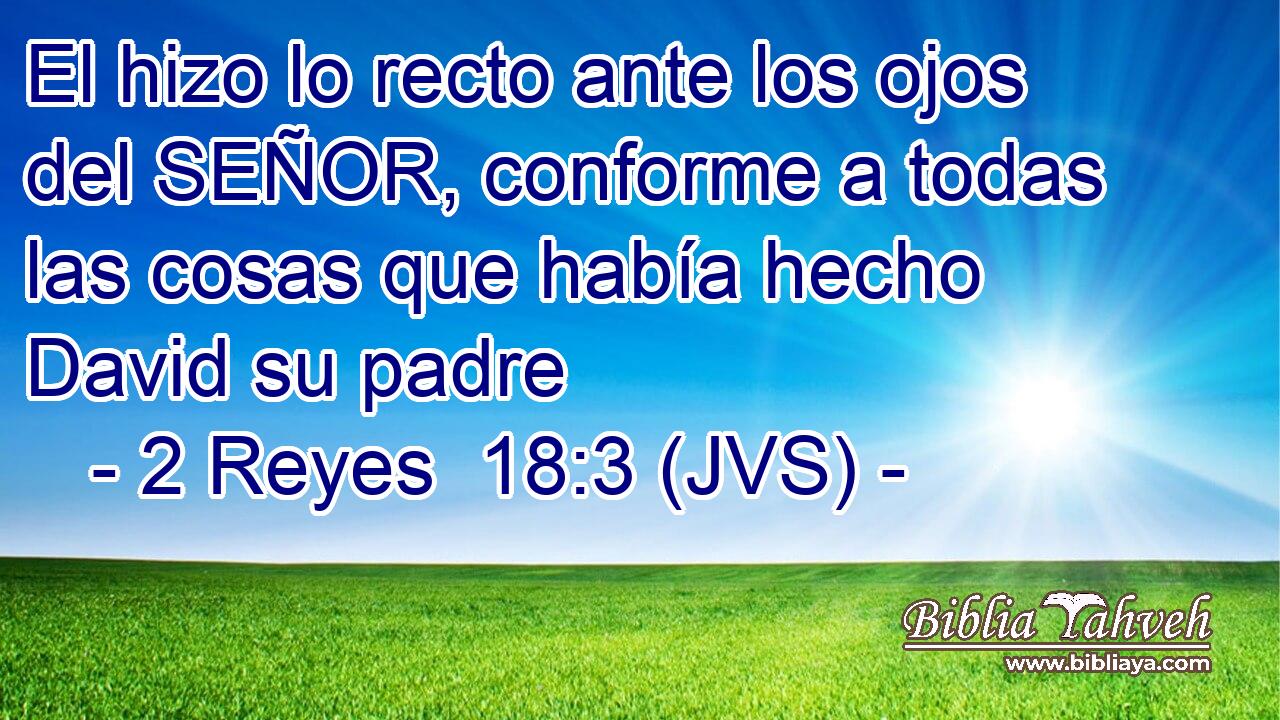 El hizo lo recto ante los ojos del SEÑOR, conforme a todas las cosas que había hecho David su padre