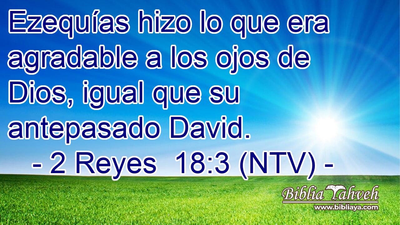 Ezequías hizo lo que era agradable a los ojos de Dios, igual que su antepasado David.