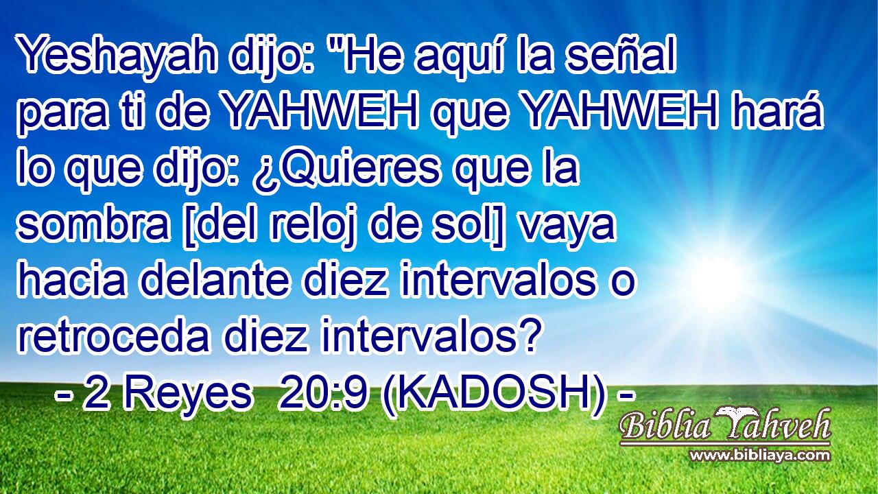  Yeshayah dijo: 