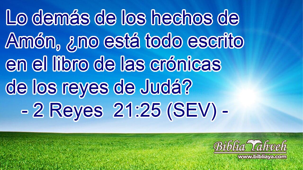 Lo demás de los hechos de Amón, ¿no está todo escrito en el libro de las crónicas de los reyes de Judá?