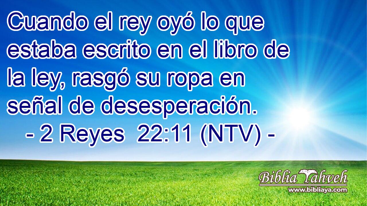 Cuando el rey oyó lo que estaba escrito en el libro de la ley, rasgó su ropa en señal de desesperación.
