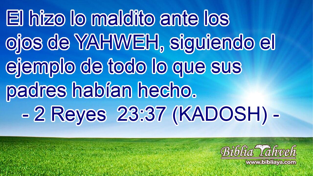  El hizo lo maldito ante los ojos de YAHWEH, siguiendo el ejemplo de todo lo que sus padres habían hecho. 