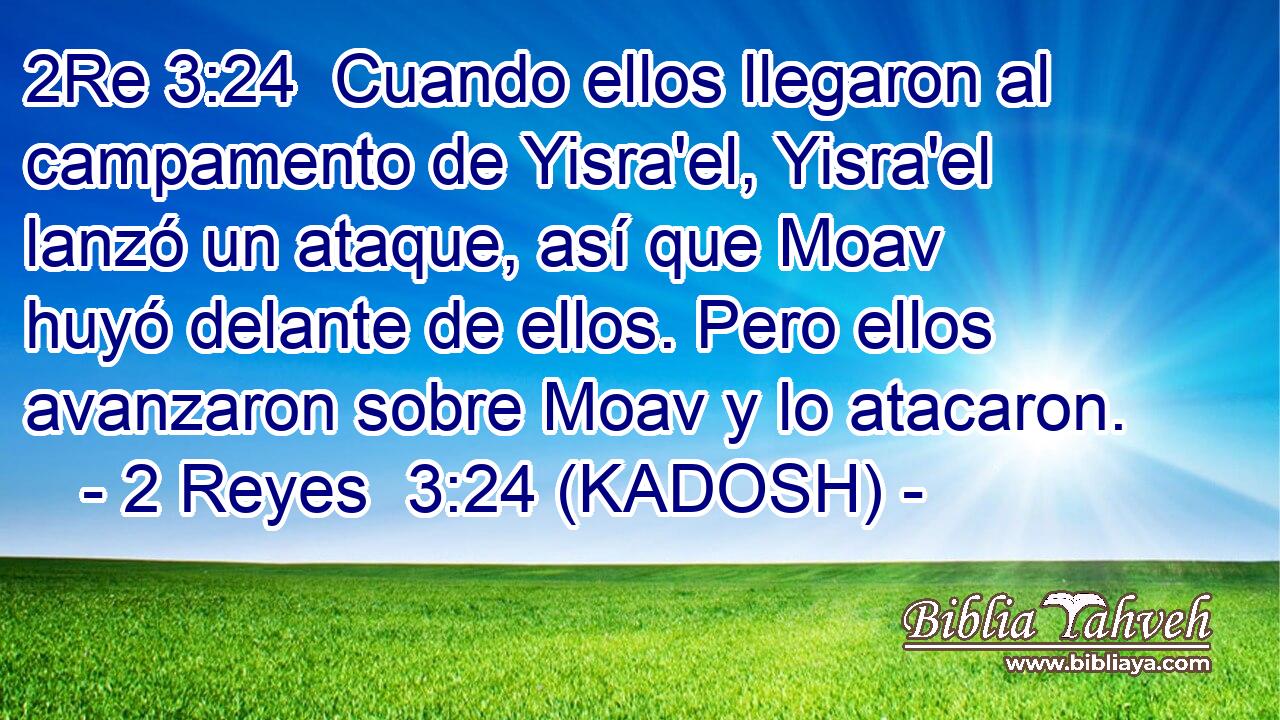  Cuando ellos llegaron al campamento de Yisra'el, Yisra'el lanzó un ataque, así que Moav huyó delante de ellos. Pero ellos avanzaron sobre Moav y lo atacaron. 
