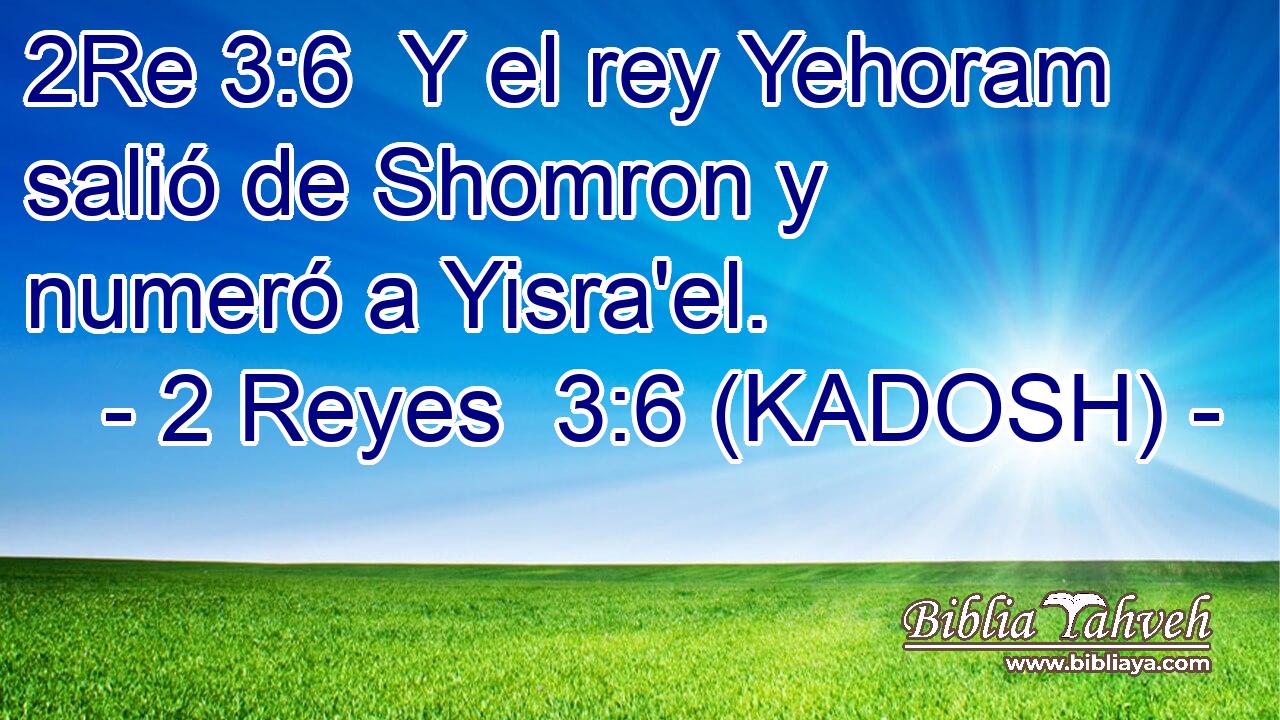  Y el rey Yehoram salió de Shomron y numeró a Yisra'el. 