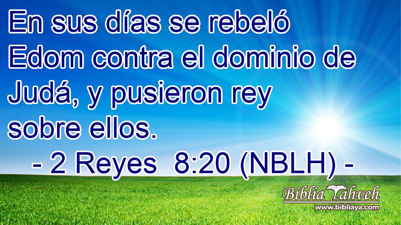  En sus días se rebeló Edom contra el dominio de Judá, y pusieron rey sobre ellos. 