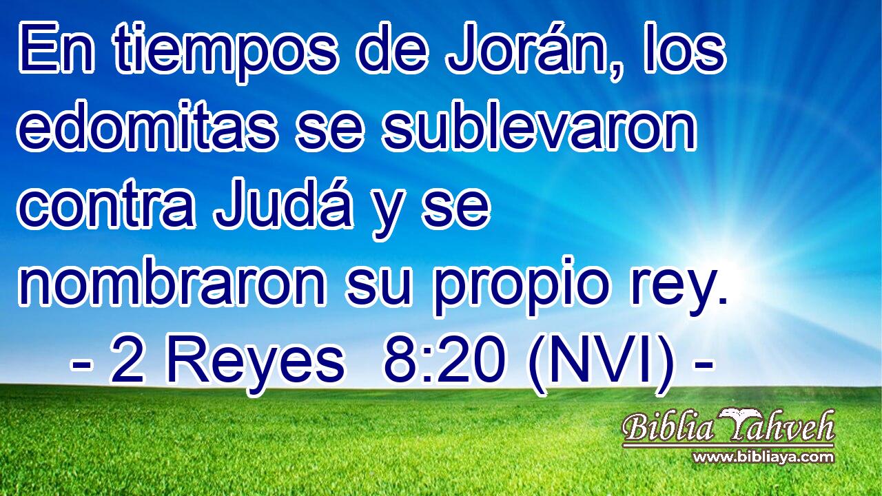  En tiempos de Jorán, los edomitas se sublevaron contra Judá y se nombraron su propio rey. 