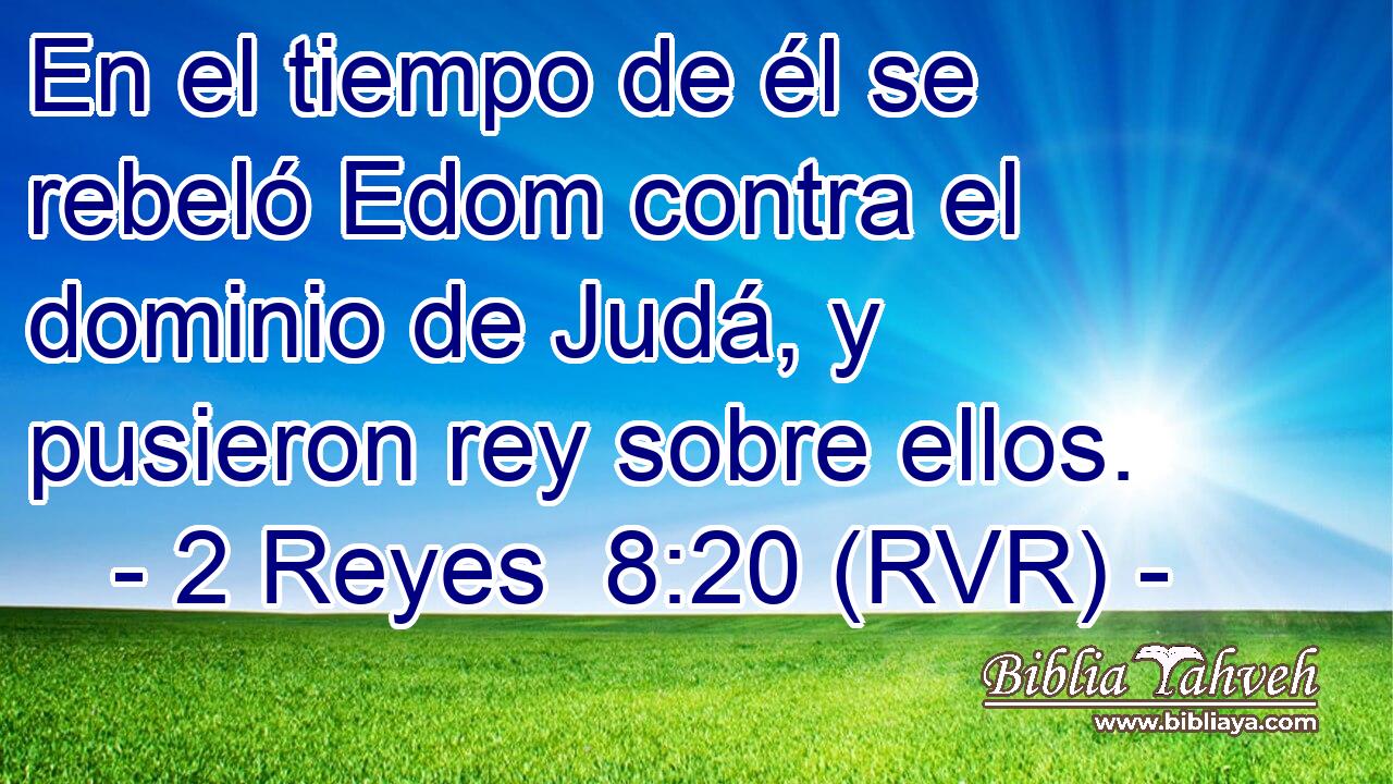 En el tiempo de él se rebeló Edom contra el dominio de Judá, y pusieron rey sobre ellos.