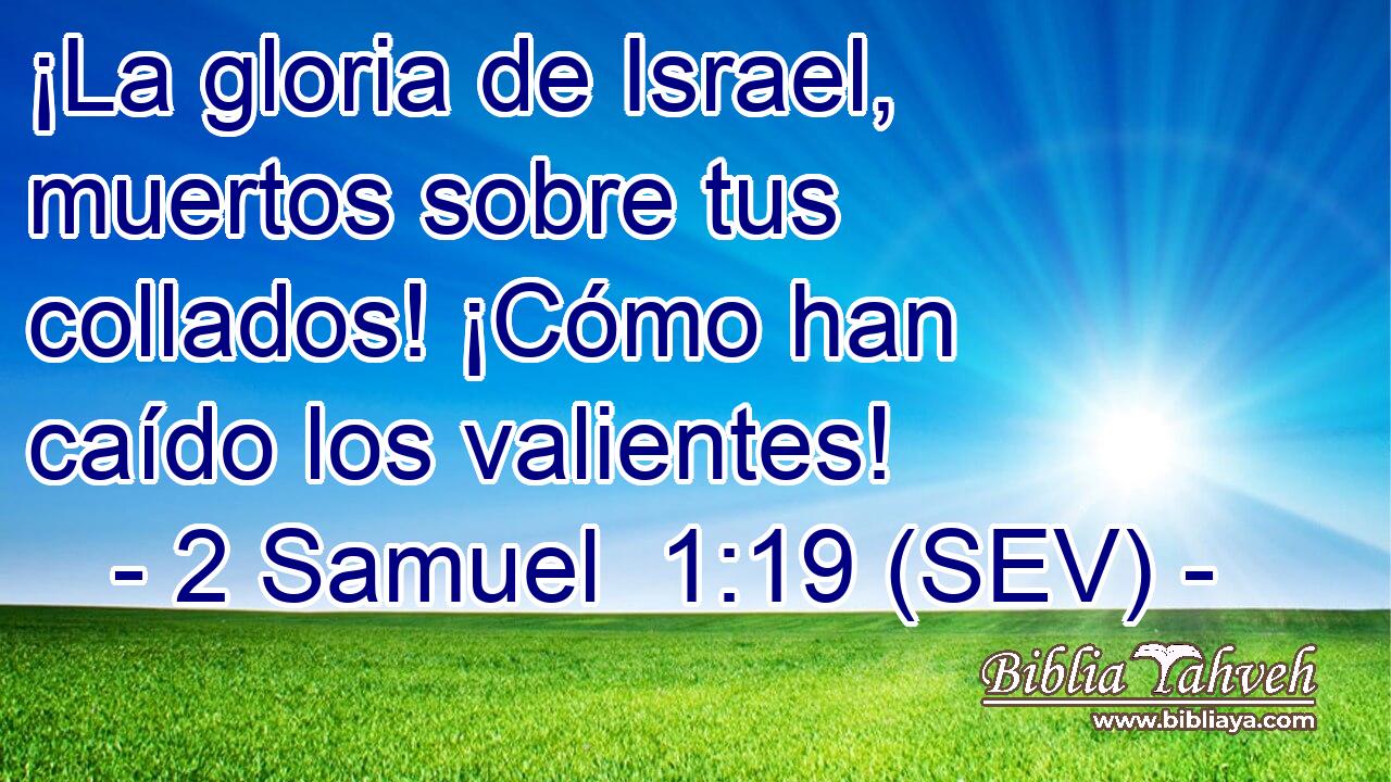 ¡La gloria de Israel, muertos sobre tus collados! ¡Cómo han caído los valientes!