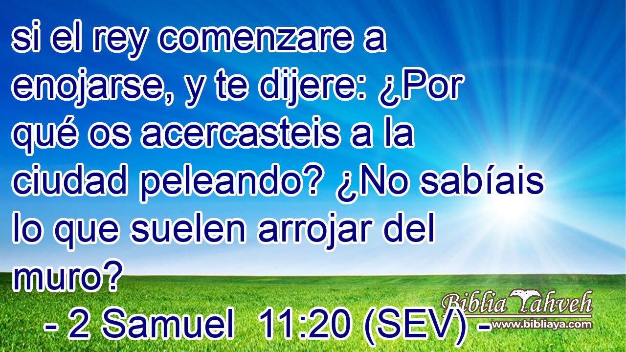 si el rey comenzare a enojarse, y te dijere: ¿Por qué os acercasteis a la ciudad peleando? ¿No sabíais lo que suelen arrojar del muro?