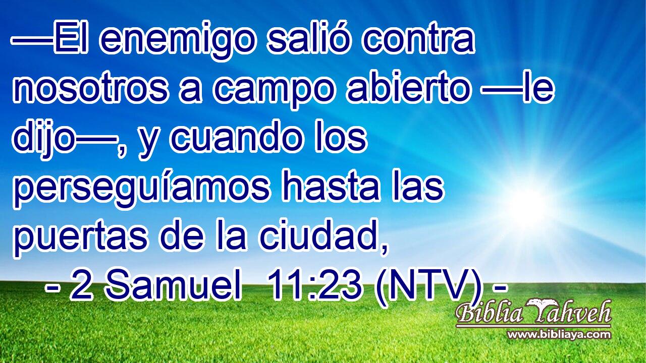 —El enemigo salió contra nosotros a campo abierto —le dijo—, y cuando los perseguíamos hasta las puertas de la ciudad,
