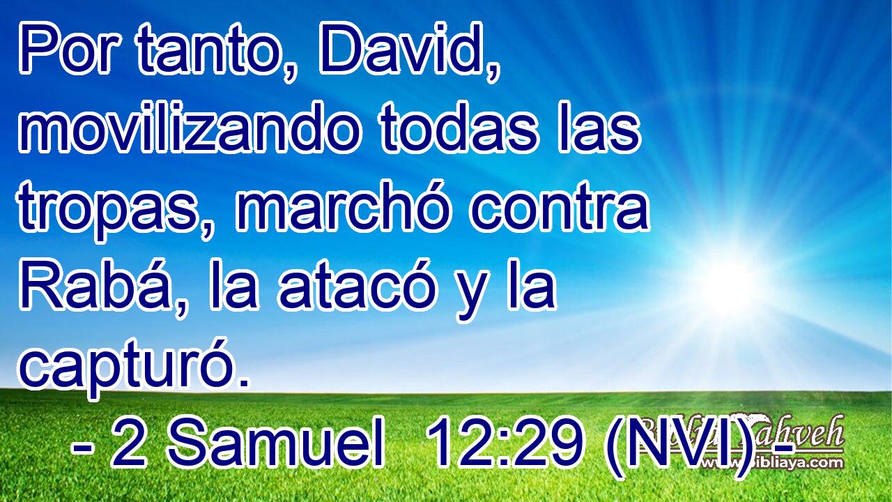  Por tanto, David, movilizando todas las tropas, marchó contra Rabá, la atacó y la capturó. 