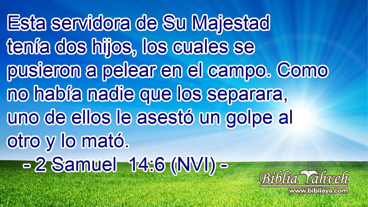  Esta servidora de Su Majestad tenía dos hijos, los cuales se pusieron a pelear en el campo. Como no había nadie que los separara, uno de ellos le asestó un golpe al otro y lo mató. 