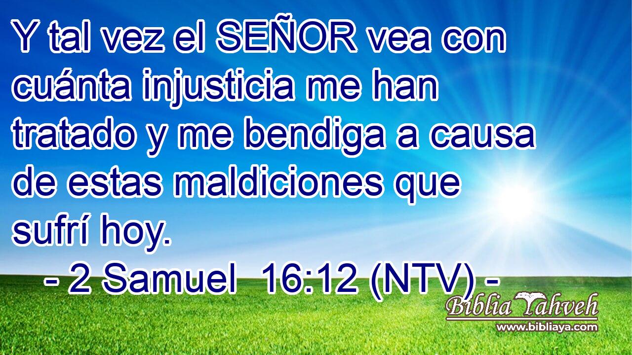 Y tal vez el SEÑOR vea con cuánta injusticia me han tratado y me bendiga a causa de estas maldiciones que sufrí hoy.