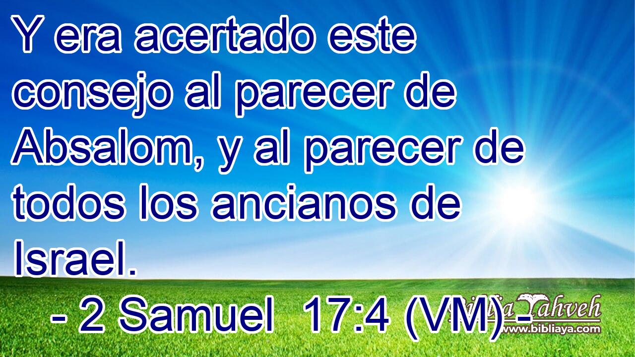 Y era acertado este consejo al parecer de Absalom, y al parecer de todos los ancianos de Israel. 