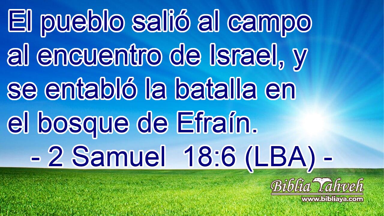 El pueblo salió al campo al encuentro de Israel, y se entabló la batalla en el bosque de Efraín.