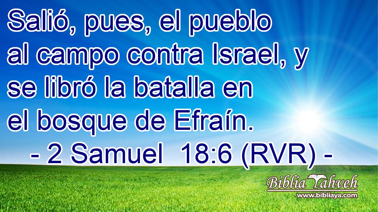 Salió, pues, el pueblo al campo contra Israel, y se libró la batalla en el bosque de Efraín.