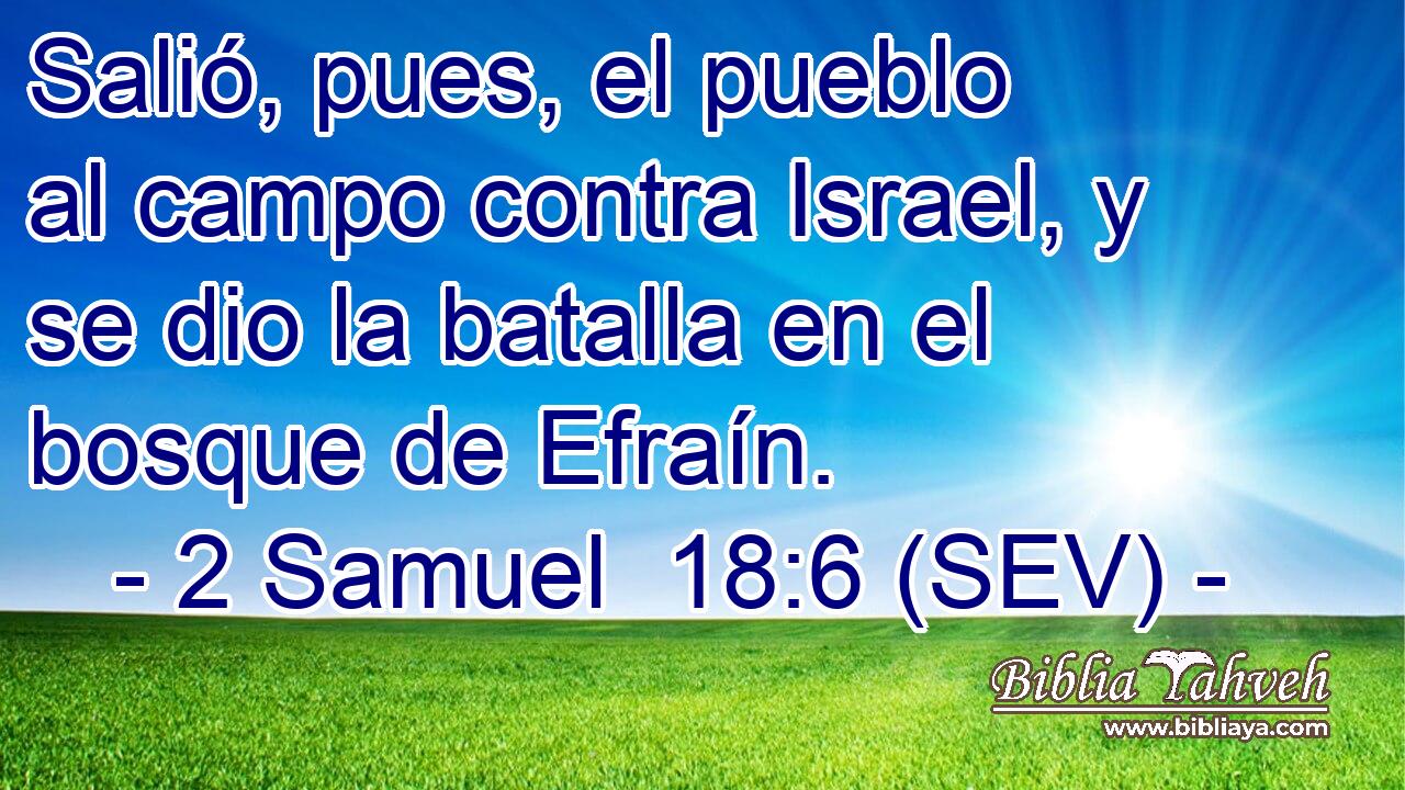 Salió, pues, el pueblo al campo contra Israel, y se dio la batalla en el bosque de Efraín.