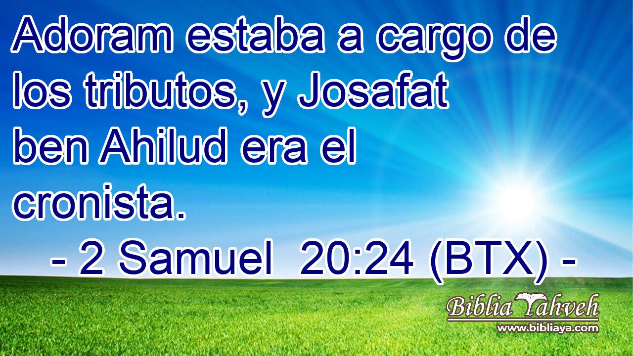 Adoram estaba a cargo de los tributos, y Josafat ben Ahilud era el cronista.