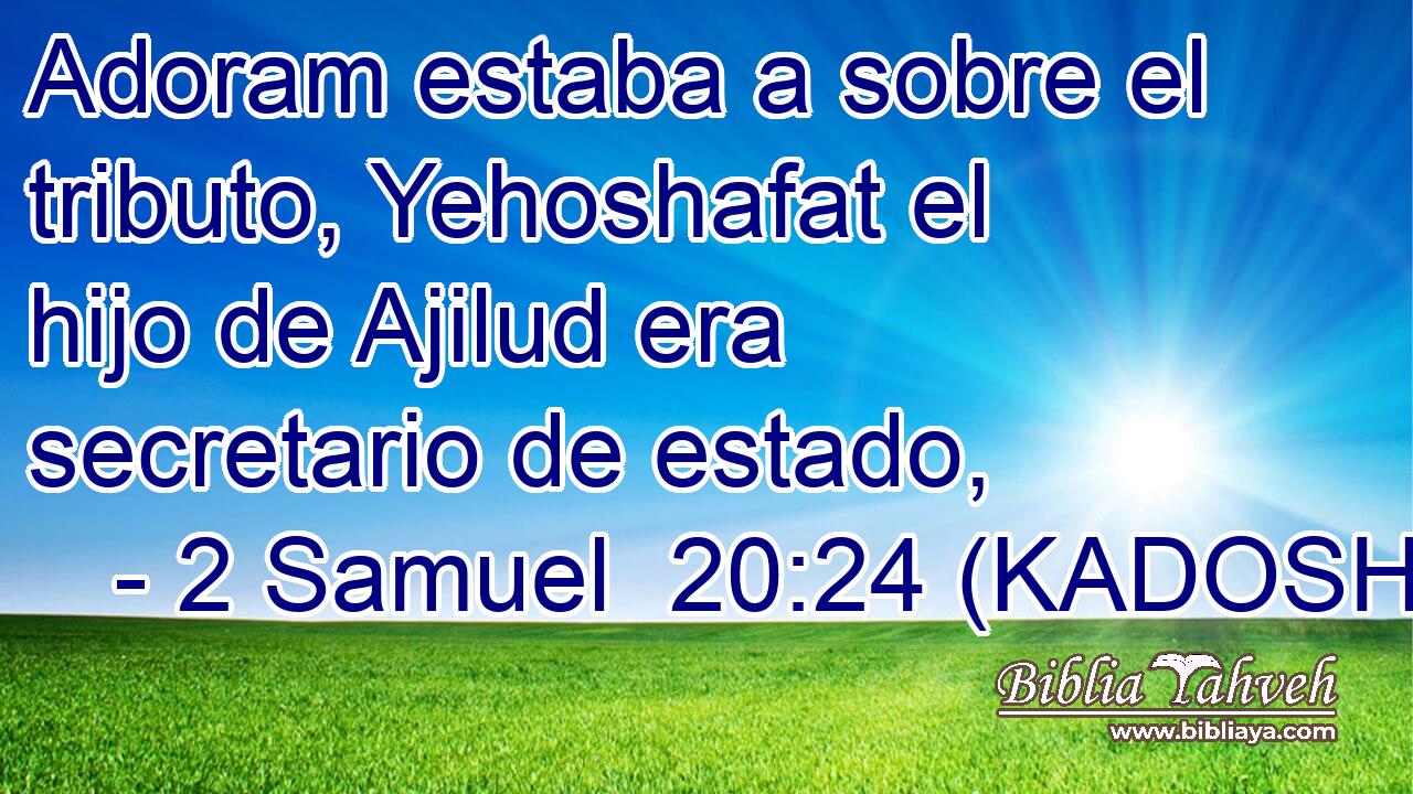  Adoram estaba a sobre el tributo, Yehoshafat el hijo de Ajilud era secretario de estado, 