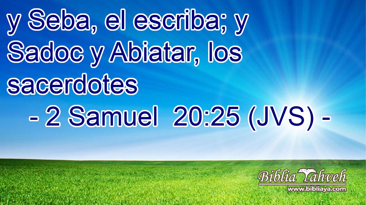 y Seba, el escriba; y Sadoc y Abiatar, los sacerdotes