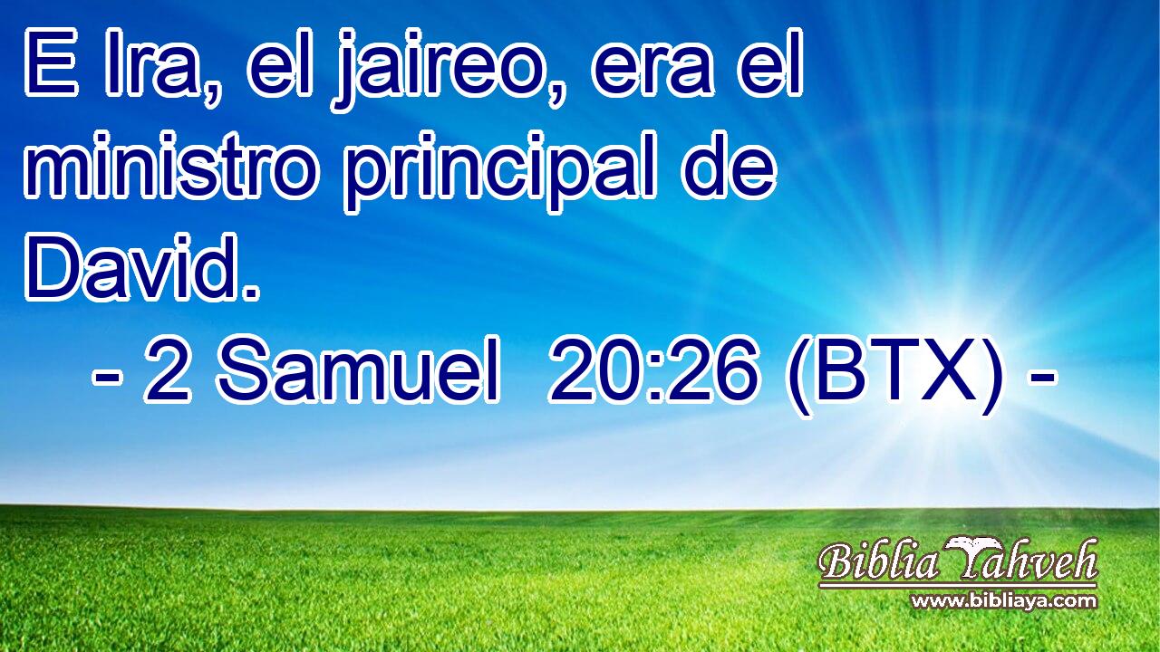 E Ira, el jaireo, era el ministro principal de David.