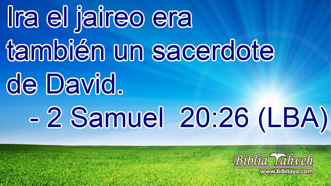 Ira el jaireo era también un sacerdote de David.
