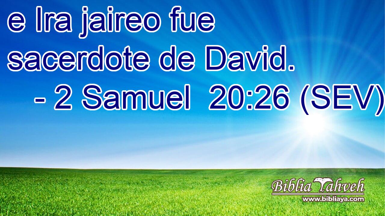 e Ira jaireo fue sacerdote de David.