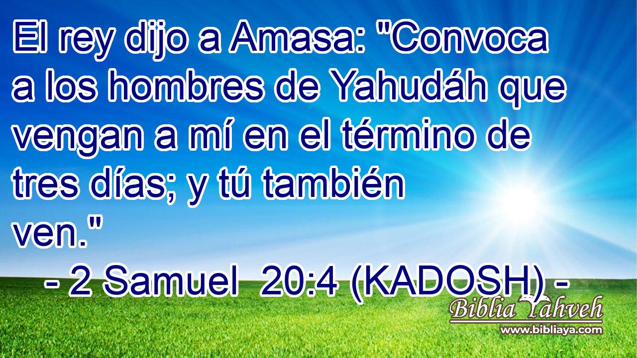  El rey dijo a Amasa: 
