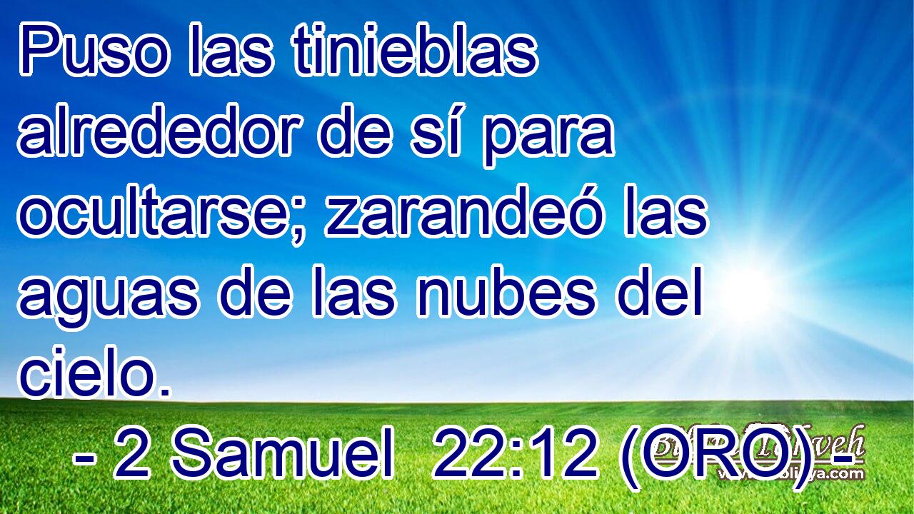  Puso las tinieblas alrededor de sí para ocultarse; zarandeó las aguas de las nubes del cielo. 