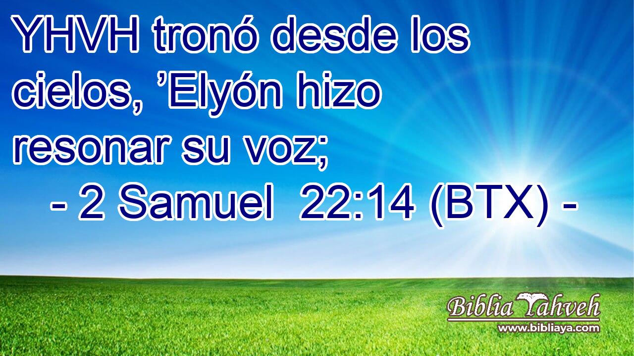YHVH tronó desde los cielos, ’Elyón hizo resonar su voz;