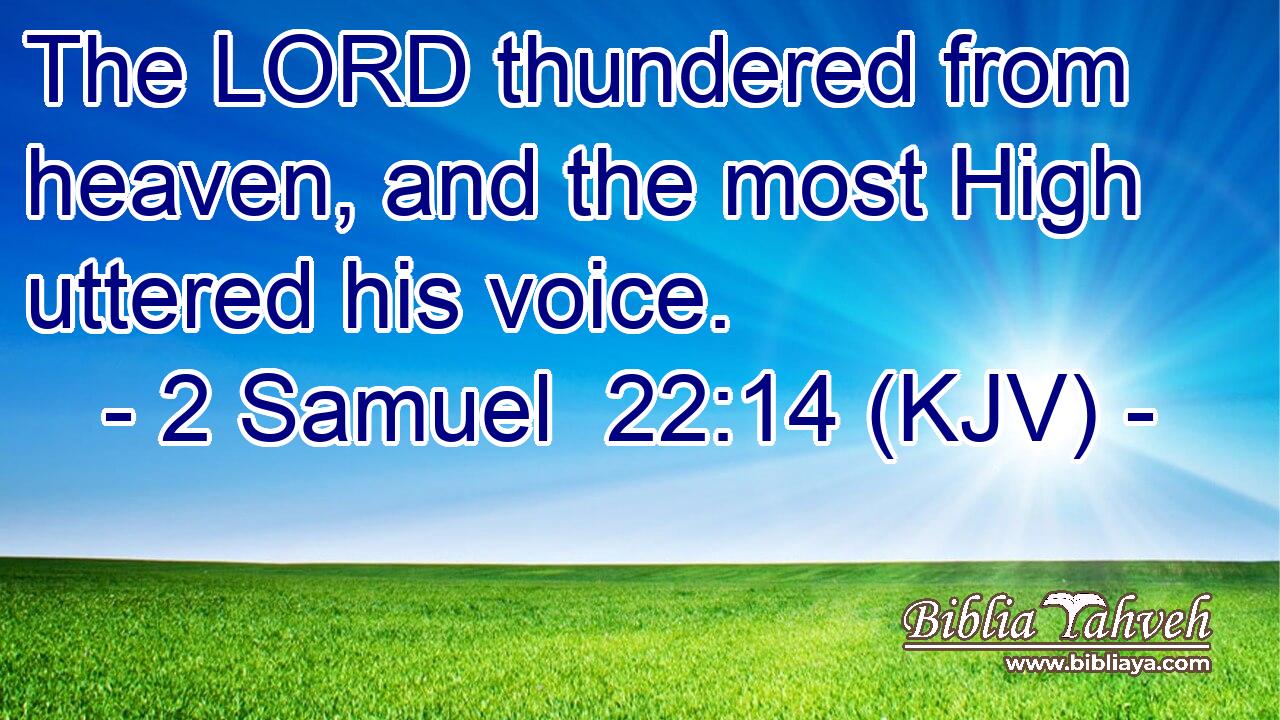The LORD thundered from heaven, and the most High uttered his voice.