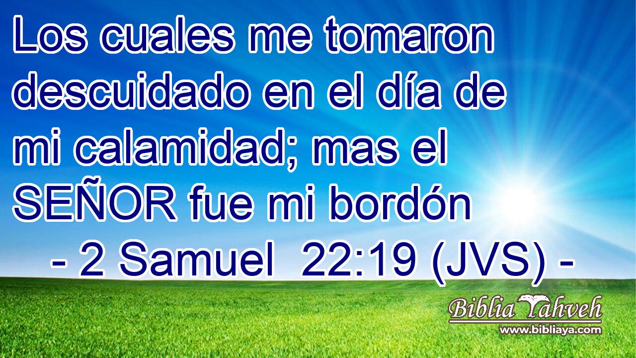 Los cuales me tomaron descuidado en el día de mi calamidad; mas el SEÑOR fue mi bordón