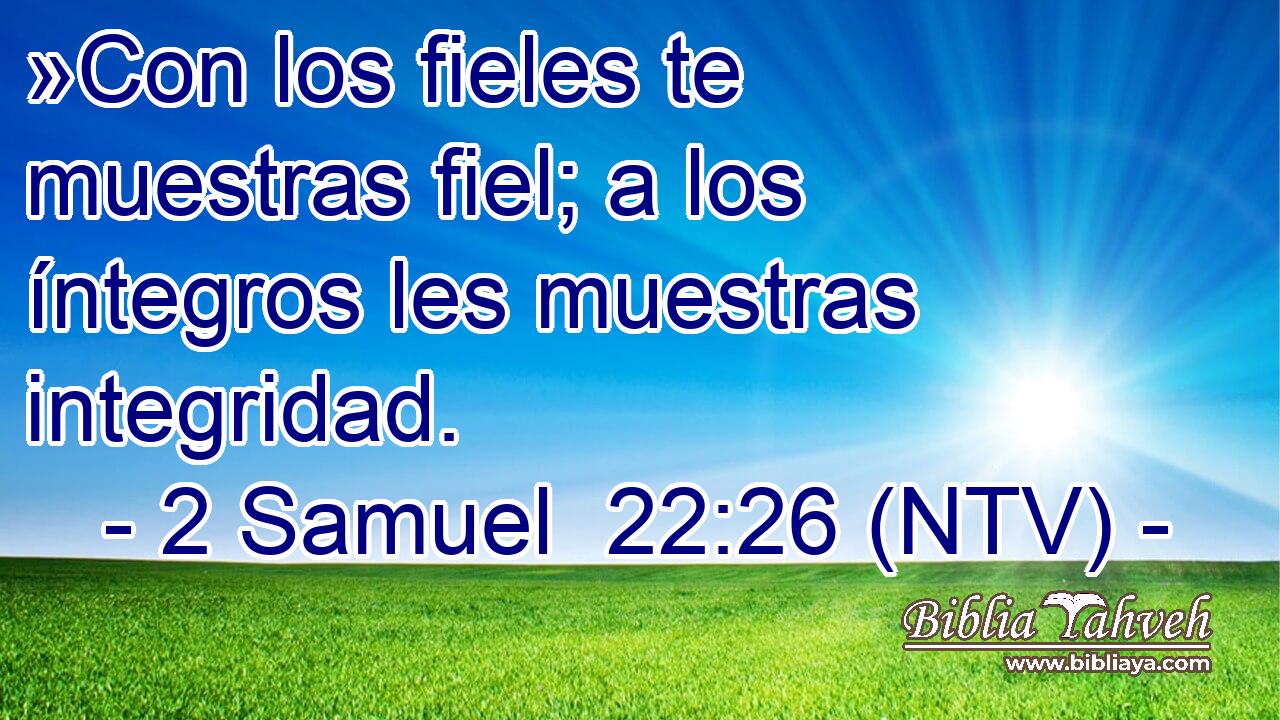 »Con los fieles te muestras fiel; a los íntegros les muestras integridad.