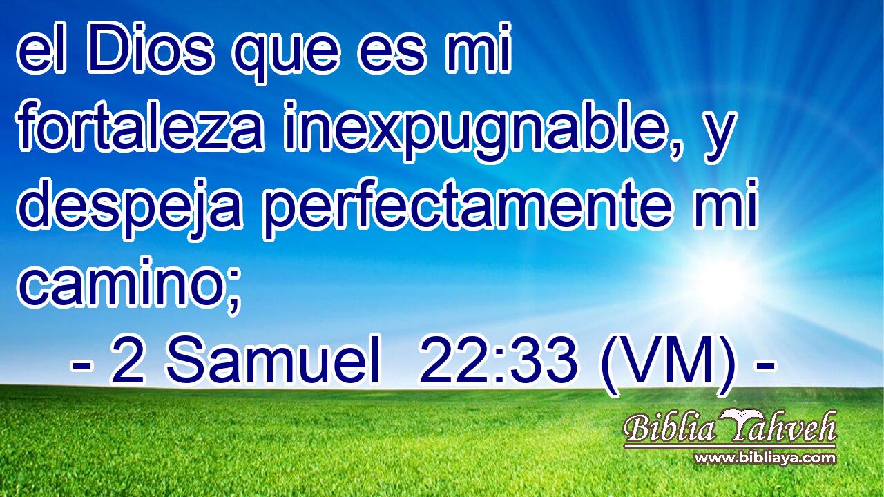  el Dios que es mi fortaleza inexpugnable, y despeja perfectamente mi camino; 
