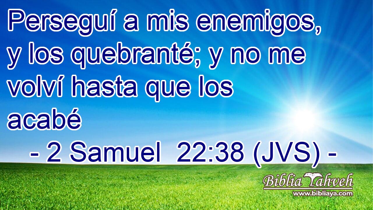 Perseguí a mis enemigos, y los quebranté; y no me volví hasta que los acabé
