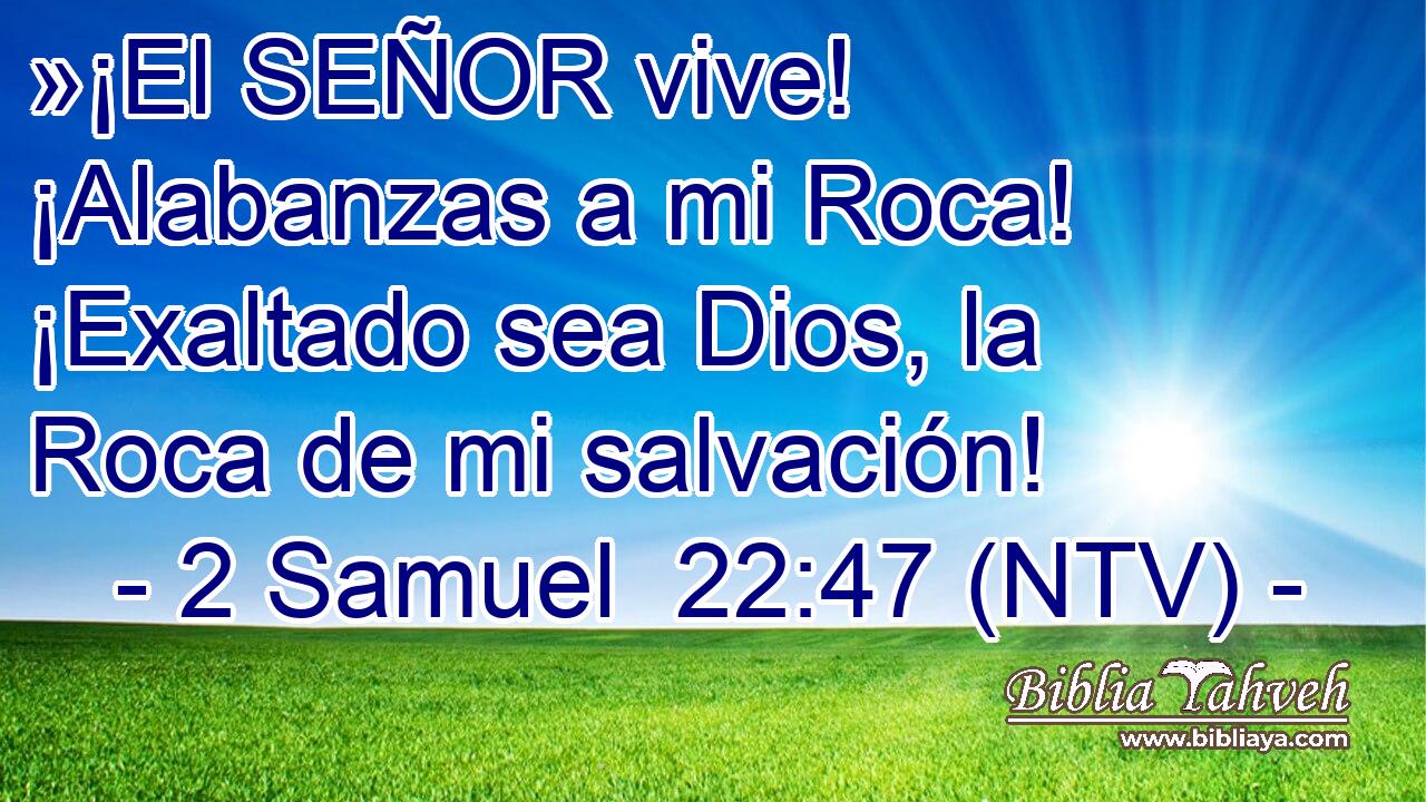 »¡El SEÑOR vive! ¡Alabanzas a mi Roca! ¡Exaltado sea Dios, la Roca de mi salvación!