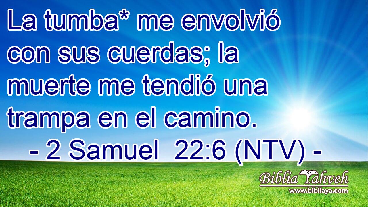La tumba* me envolvió con sus cuerdas; la muerte me tendió una trampa en el camino.