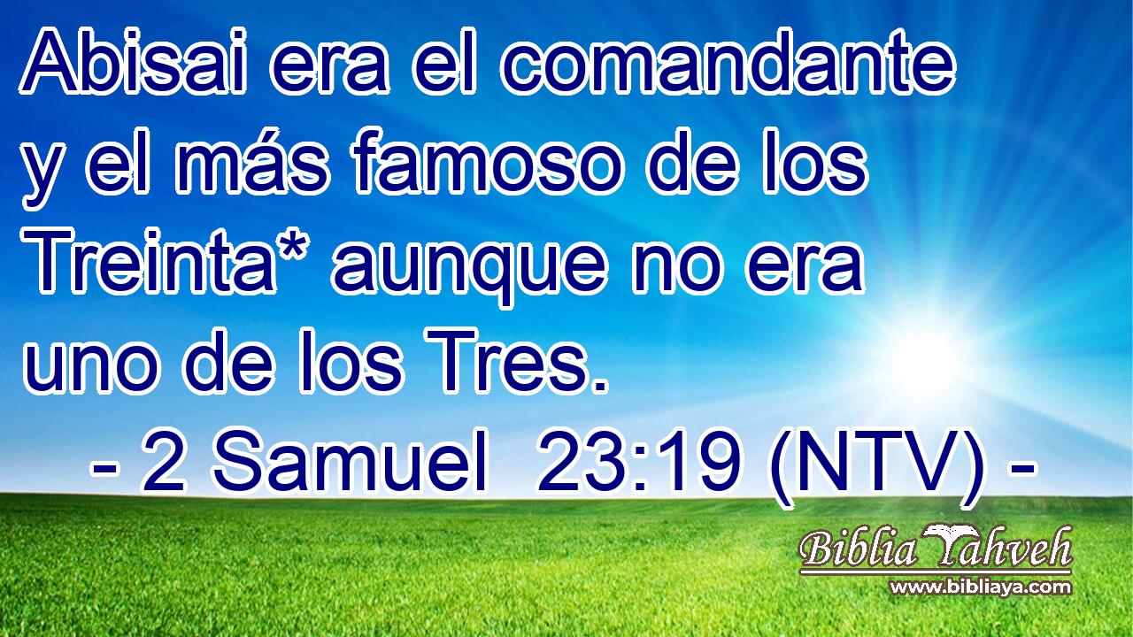 Abisai era el comandante y el más famoso de los Treinta* aunque no era uno de los Tres.