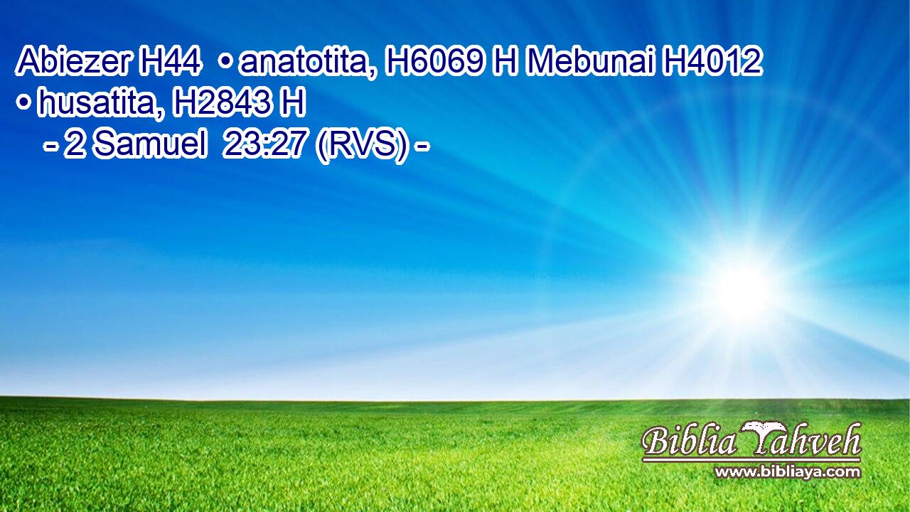Abiezer H44  • anatotita, H6069 H Mebunai H4012  • husatita, H2843 H 