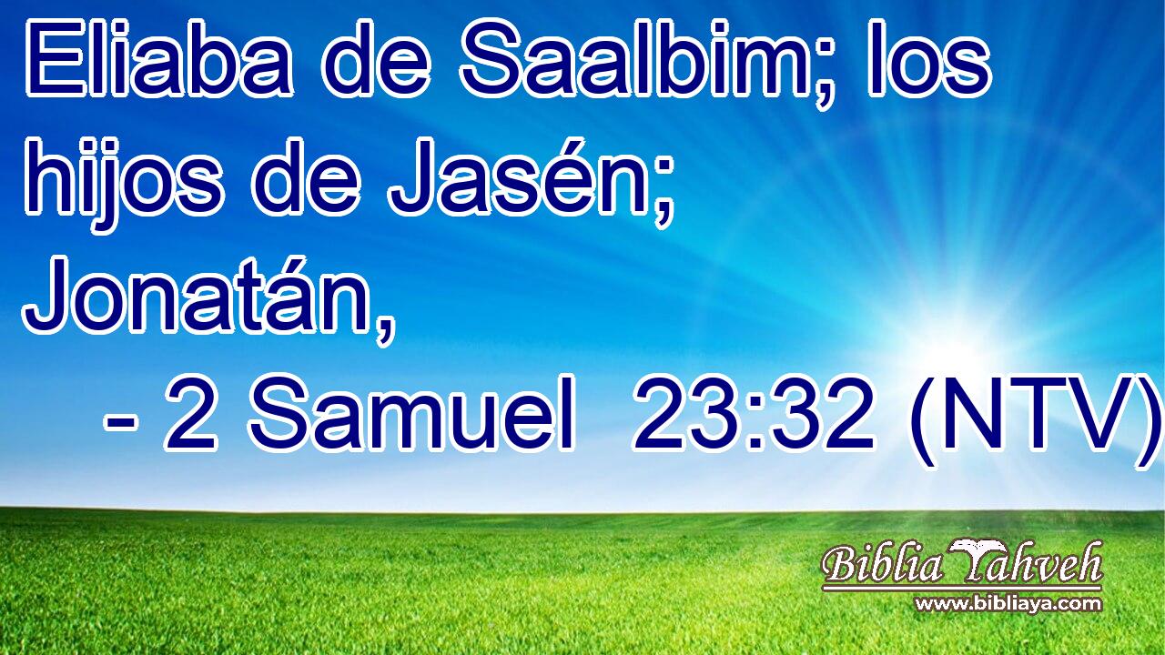 Eliaba de Saalbim; los hijos de Jasén; Jonatán,