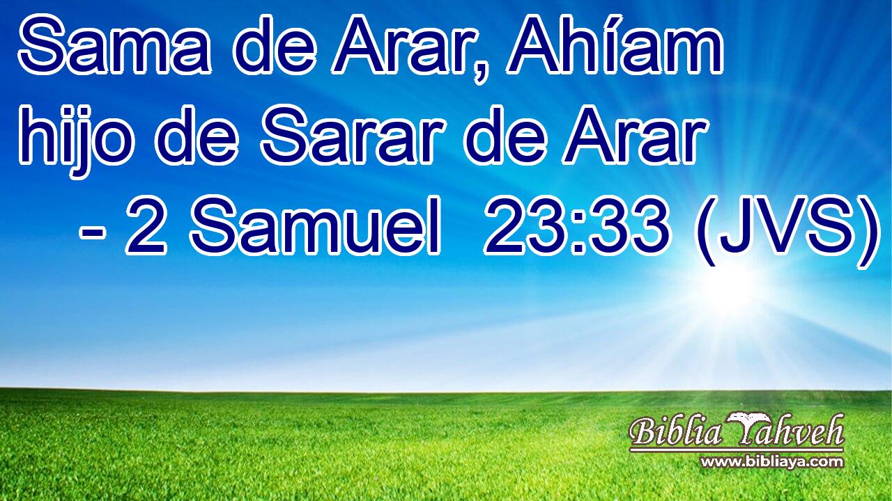 Sama de Arar, Ahíam hijo de Sarar de Arar