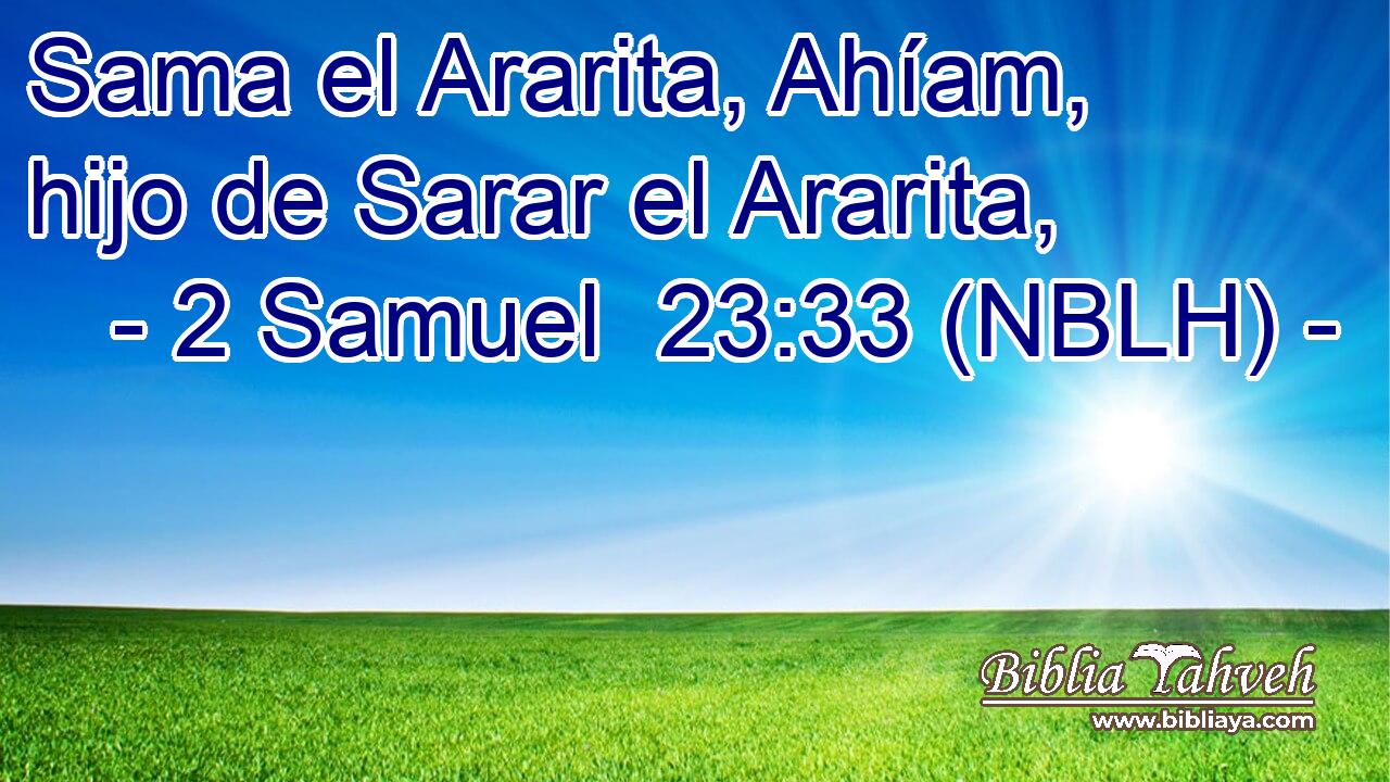  Sama el Ararita, Ahíam, hijo de Sarar el Ararita, 