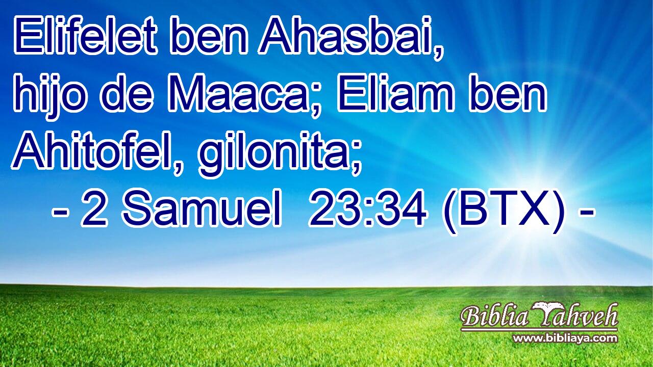 Elifelet ben Ahasbai, hijo de Maaca; Eliam ben Ahitofel, gilonita;